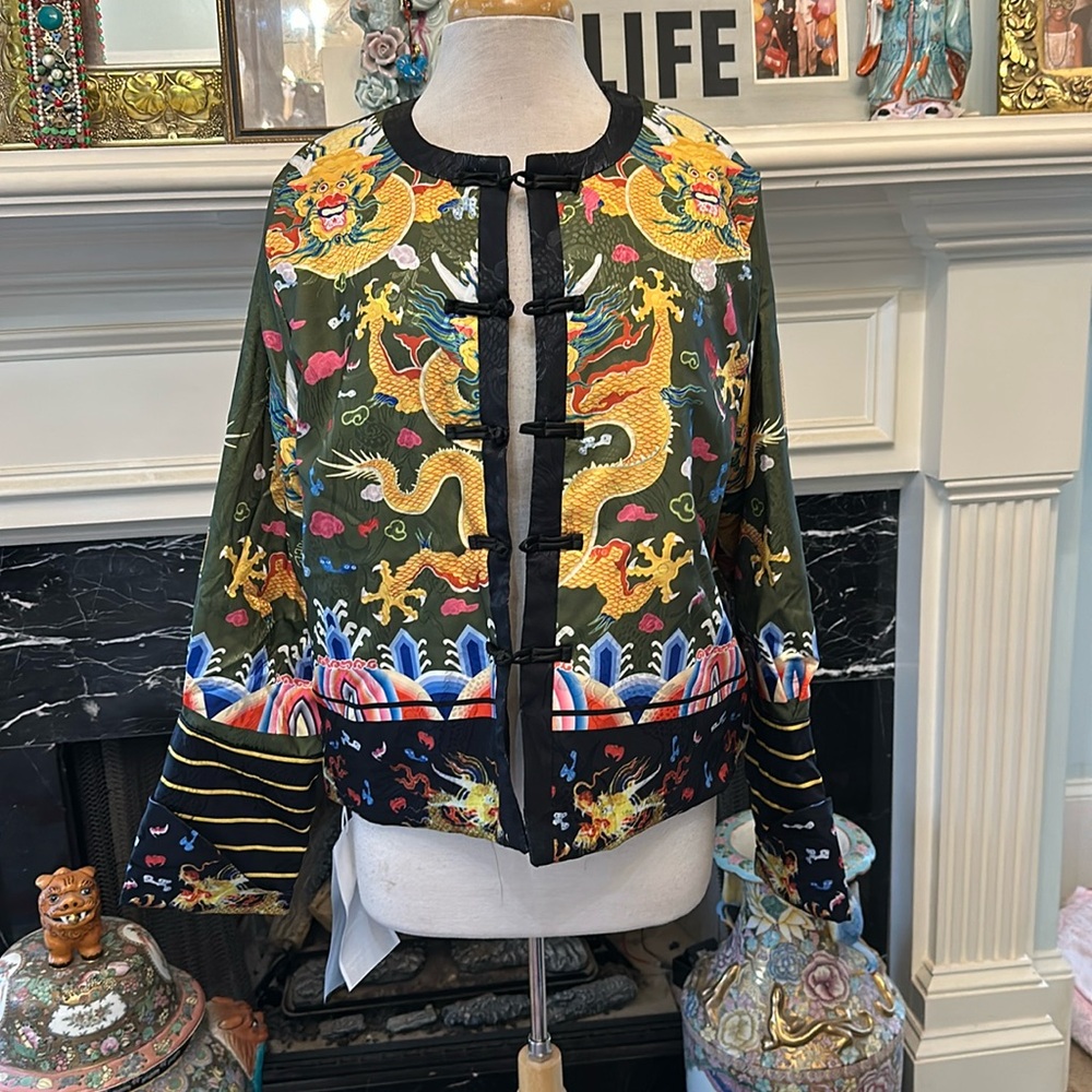 NWT. Amazing mandarin print jacket.  Gorgeous